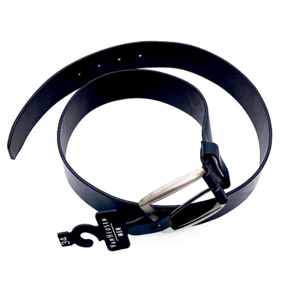 NEW Van Heusen Men's Black Leather Belt